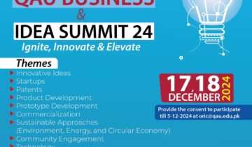 QAU BUSINESS & IDEA SUMMIT 24,  Ignite, Innovate & Elevate