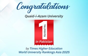 QAU Reaffirms Its Place in International Rankings as the Top University in Pakistan