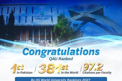 Quaid-i-Azam University Retains Pakistan’s Top Position, Ranks 381st Globally in QS World University Rankings 2027; Research Impact Among World’s Top 60